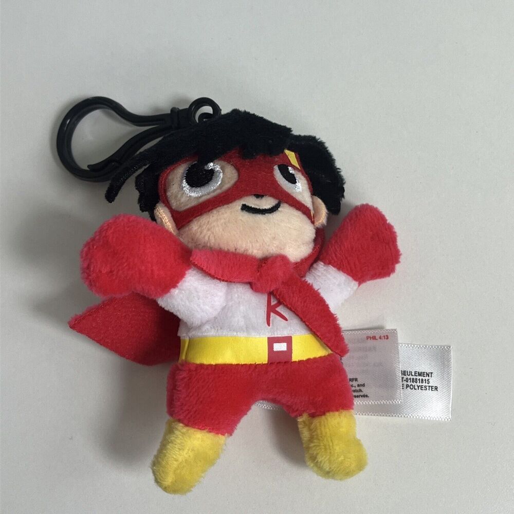 Headstart Ryan Titan Plush Keyring Hangtag Toy Doll Ring Boy Kid Panda Mask Hero